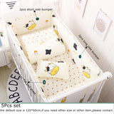5 pcs Crib Bumper Bedding Set