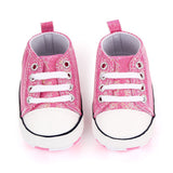 Newborn Sequined Canvas Baby Sneakers