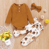 3 Pcs Baby Girl Outfit Set
