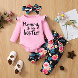 3 Pcs Baby Girl Outfit Set