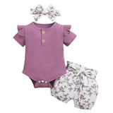 3 Pcs Baby Girl Outfit Set