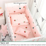 5 pcs Crib Bumper Bedding Set