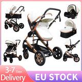 High View PU Leather Luxury Strollers