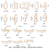 20pcs Baby Monthly Milestone Cards