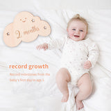 Wooden Baby Month Milestone Card