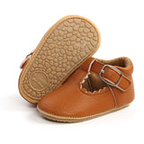 Stripe PU Leather Boy Girl Shoes