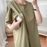 Pure Color Breastfeeding Dress