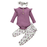 3 Pcs Baby Girl Outfit Set