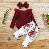 3 Pcs Baby Girl Outfit Set