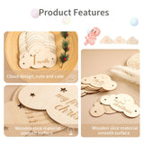 8 PCS Wooden Baby Milestone Month Card